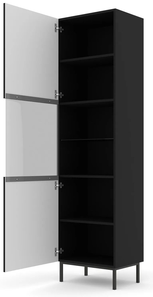 Vitrină 1DS Rowanna (Negru). 1125027