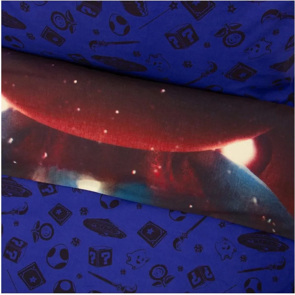 Lenjerie de pat 3D MARIO GALAXY colorata, 100% bumbac Dimensiune lenjerie de pat: 70 x 80 cm | 140 x 200 cm