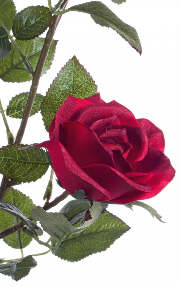 Floare artificiala Isabel Rose, Bizzotto, 51x39x66 cm, rosu