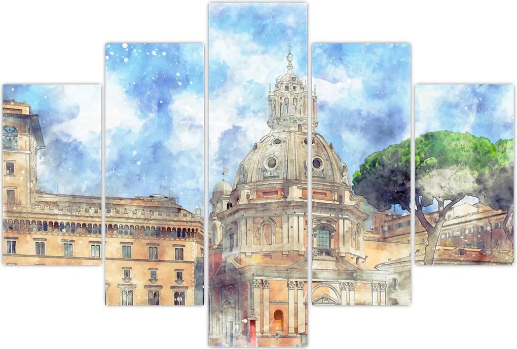 Tablou - Biserica Santa Maria di Loreto, Roma, Italia (150x105 cm)