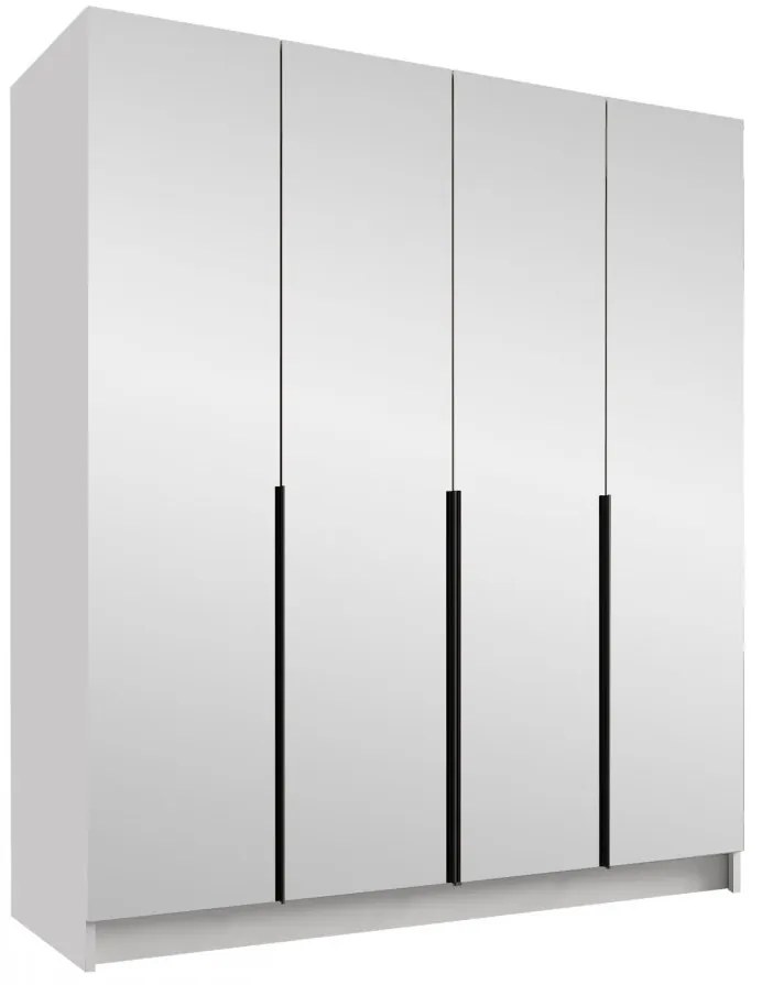 Dulap de haine Sezalos III (Negru + auriu) (cu oglindă). 1105828