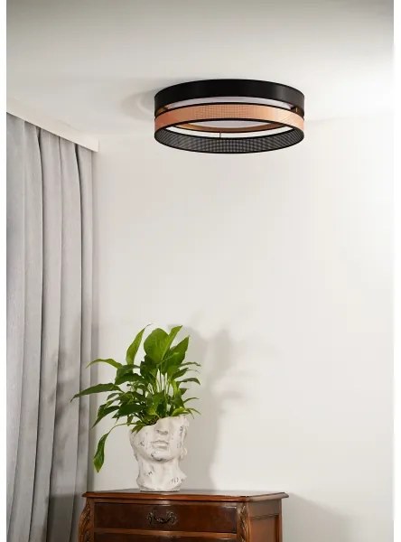 Duolla-Plafonieră LED ROLLER DUO SHINY LED/24W/230V d. 45 cm negru/cupru