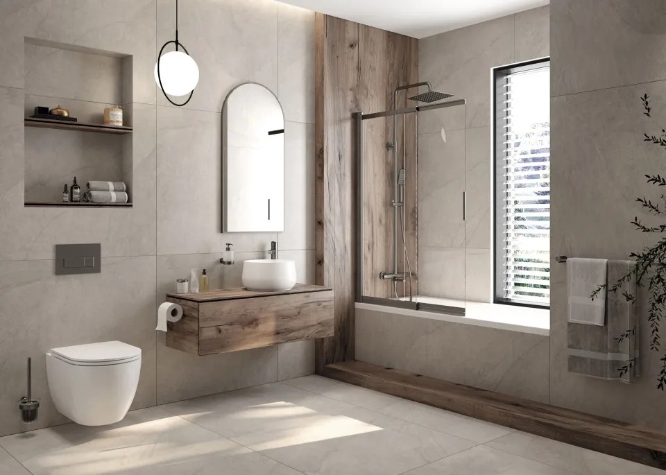 PRIZMA – Paravan de baie 100x140 cm KTJ_D73R Finisaj: titan