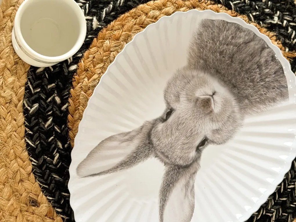 Farfurie de desert BUNNEY alba