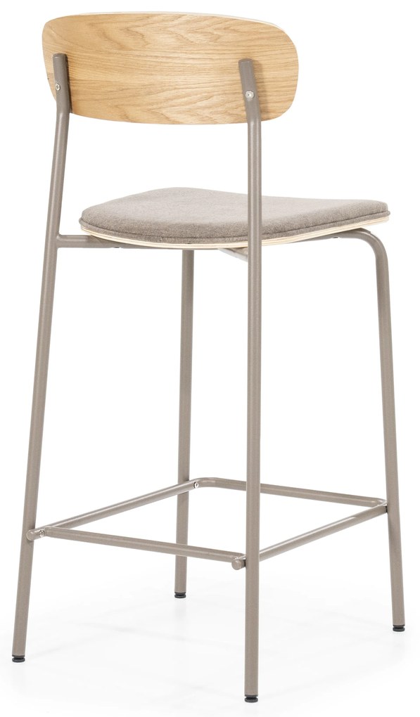 Scaun de bar Skoladin lemn de frasin taupe 95 cm