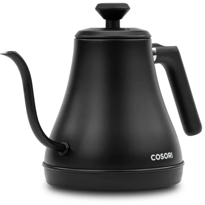 Fierbător electric Cosori CO108-NK-EUR, 1200W, 0.8L, Cafea sau ceai, Control Strix, 5 trepte, Negru