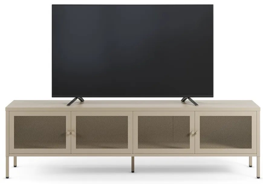 Comodă TV crem din metal 160x50x35 cm Fayna – Marckeric