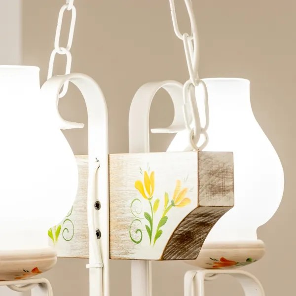 Lustră pe lanț Brilagi QUEEN 2xE14/40W/230V fag/crem