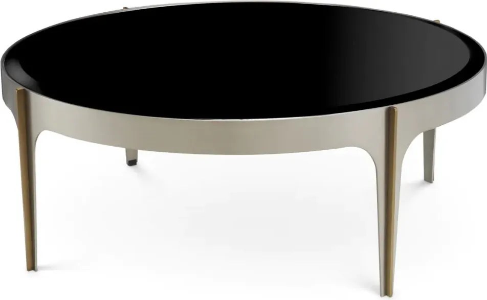 Masuta de Cafea Design LUX, Otel, Sticla, Negru, Artemisa