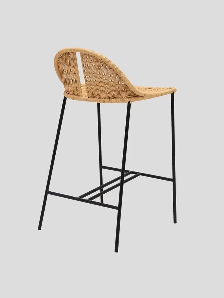 Scaun de bar, din rattan, Bermuda