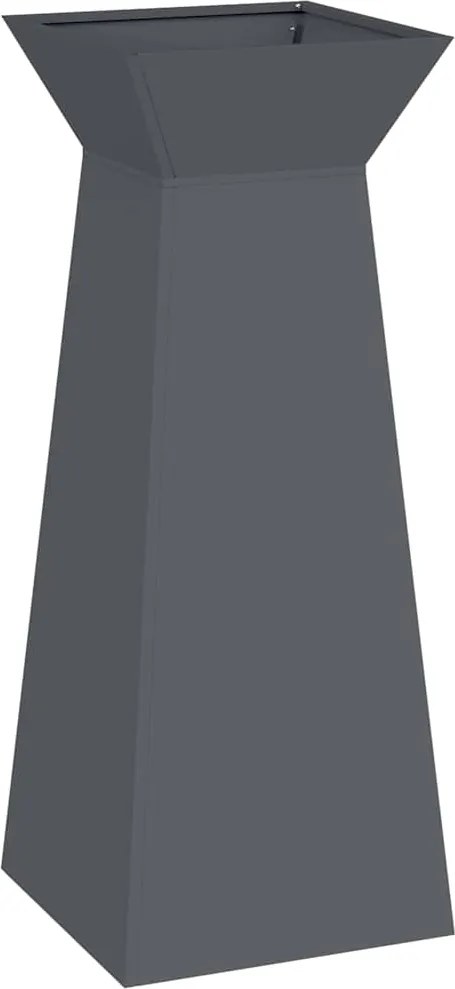 vidaXL Vază pe pilon Antracit 40 x 40 x 100 cm