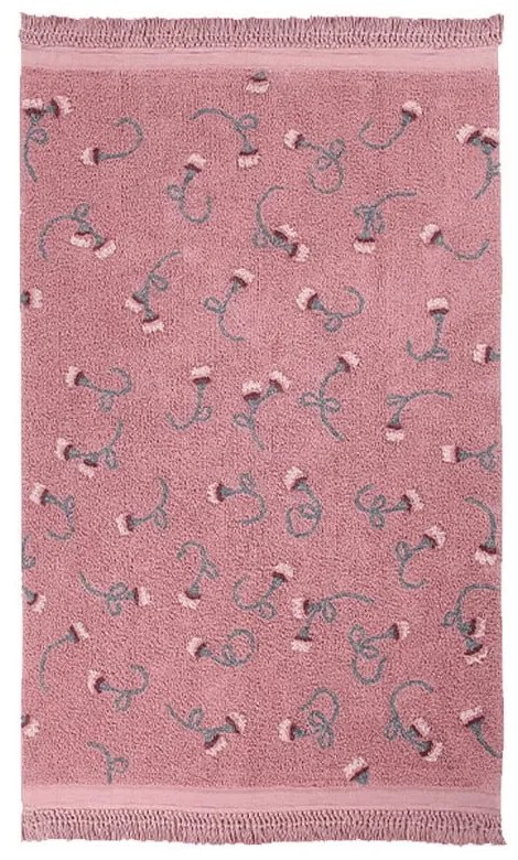 Covor pentru copii roz lavabil/țesut manual din bumbac 140x210 cm English Garden Ash Rose – Lorena Canals