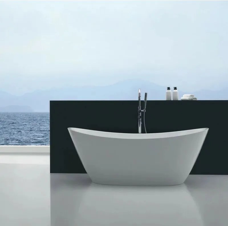Cada freestanding Inter Ceramic alb 170x80 cm