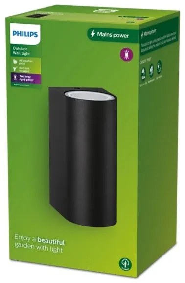 Aplică de exterior Philips NIGHTINGALE 2xGU10/35W/230V IP44