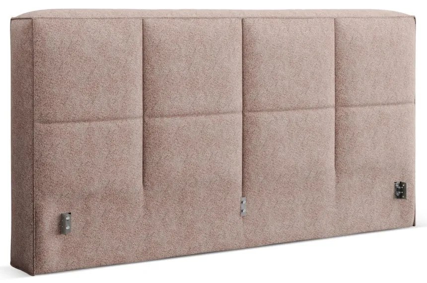 Tăblie de pat roz-deschis tapițată 189x100 cm Darren – Micadoni