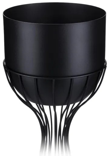 Ghiveci metalic de flori LOFT 46x20 cm negru