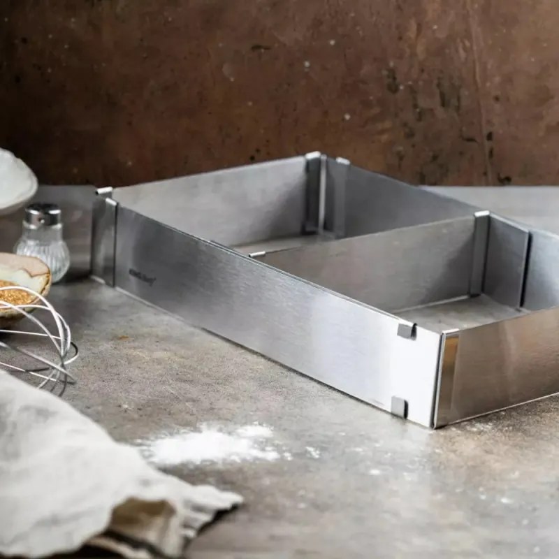 Resigilat: Forma de copt Kinghoff KH 1907, Reglabila 27,5-52,4 cm, Otel inoxidabil, Argintiu