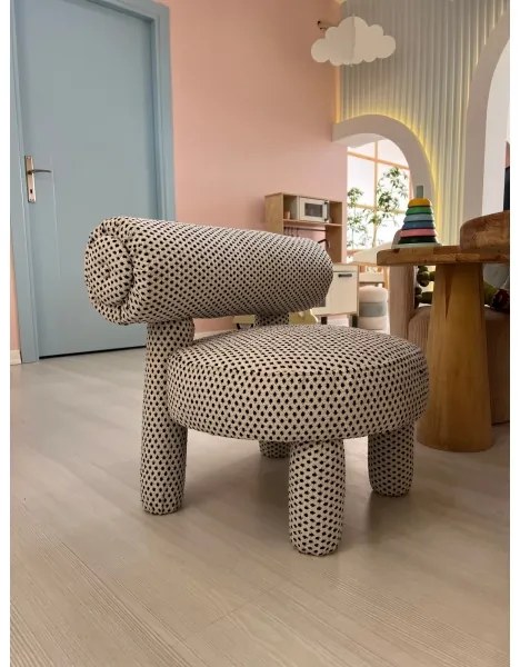 Fotoliu pentru copii MAVI bej/negru