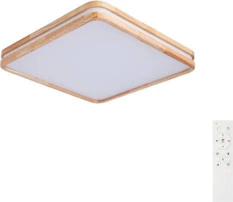 Brilagi - Plafonieră LED reglabilă MOLINA SQUARE LED/80W/230V stejar 60x60 cm + telecomandă