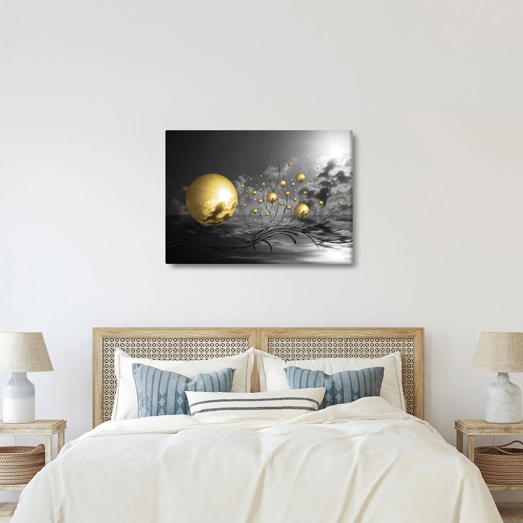 Tabloul bilelor în ocru (70x50 cm)