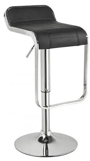 Scaun bar tapitat C-621 negru - H 68 cm