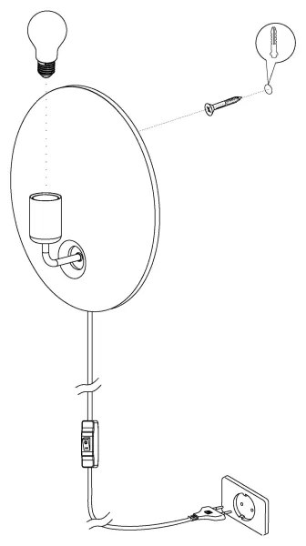 Eglo 98379 - Aplica de perete GASCUERIA 1xE27/60W/230V