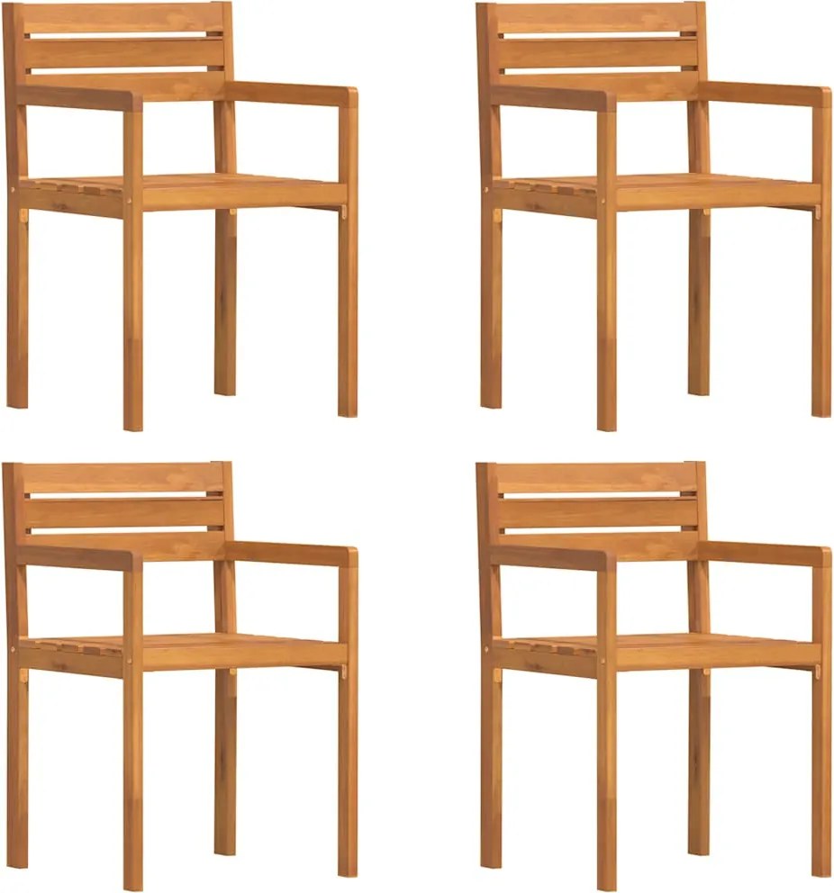vidaXL Scaune de grădină, 4 buc., 50x53x80 cm, lemn masiv de salcâm