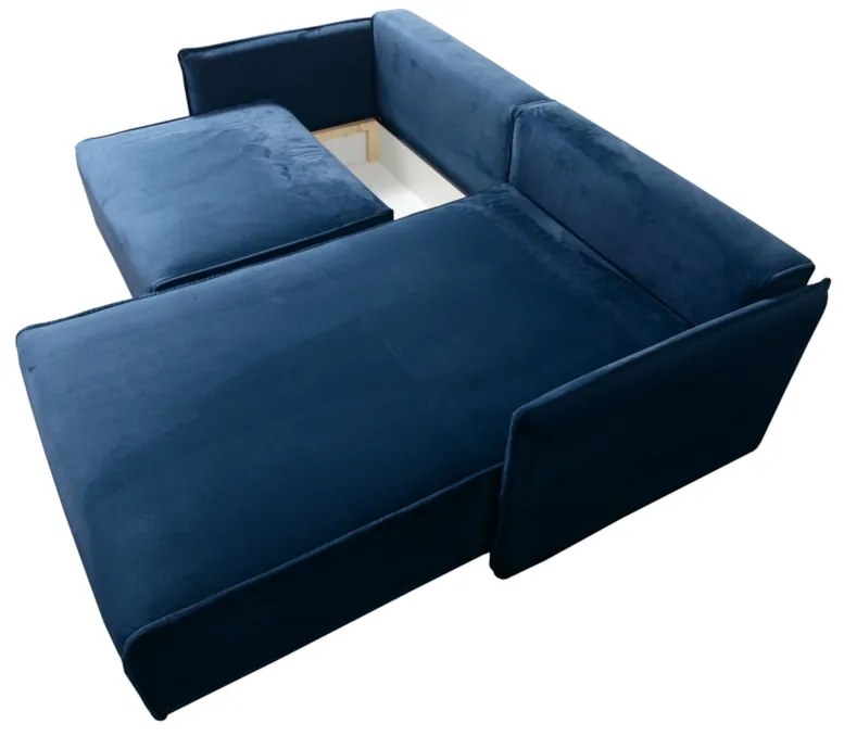 Supermobel Canapea extensibilă de colț LEON + taburet, 318x85x179, royal 14, stanga