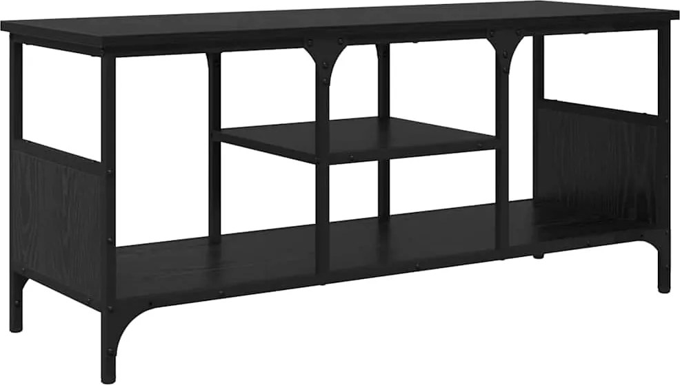 vidaXL Cabinet TV Stejar Negru 100 x 35 x 45 cm