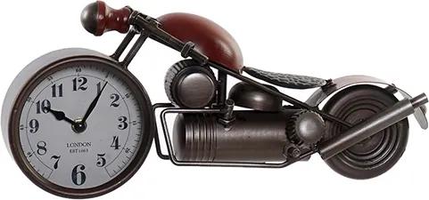 Ceas Motorcycle din metal maro cu rosu 39x12x16.5 cm