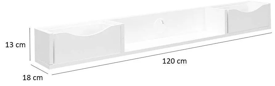 Raft de perete Cordelia (alb) . 1109381