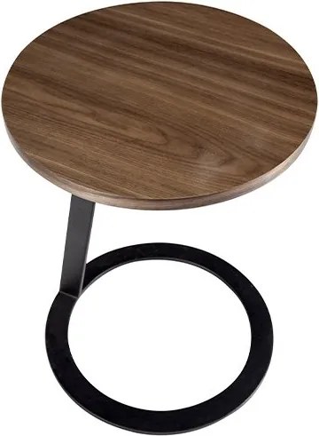 Masuta laterala moderna design LUX Wood and Black, 38cm