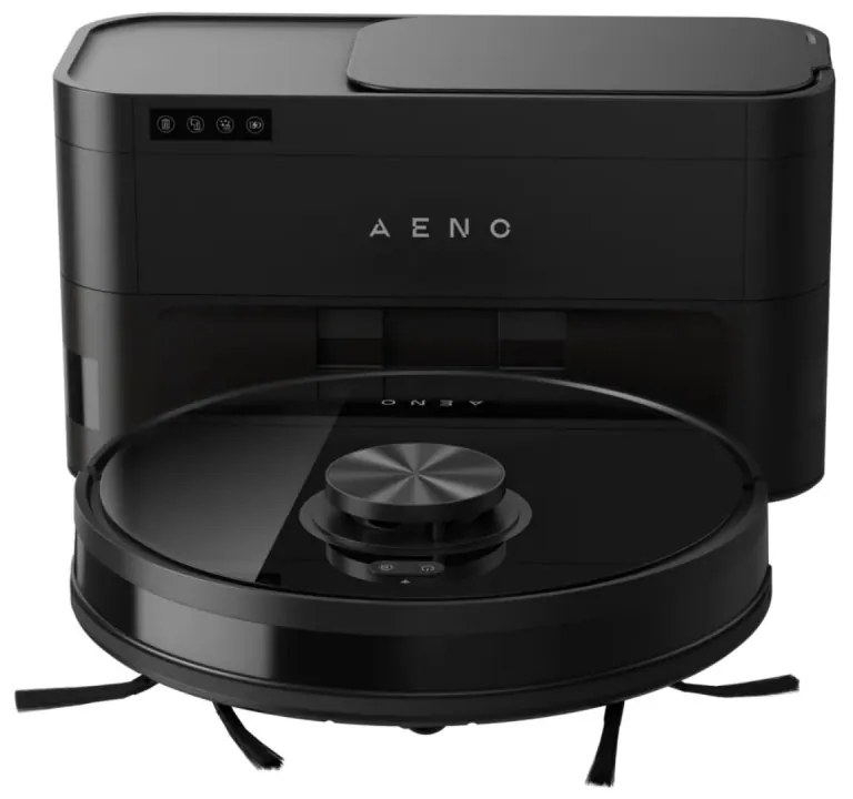 Aspirator robotic AENO ARC0005S, 4000Pa, 3000 mAh, 120 m2, Mapare, Wi-Fi, Comenzi vocale, Autonomie până la 120 min, Negru