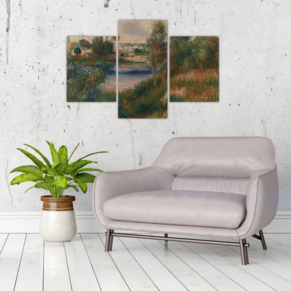 Tablou - Auguste Renoir, Landscape at Vetheuil, reproducere (90x60 cm)