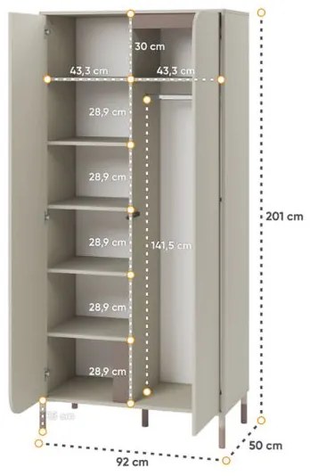 Dulap cu 2 usi casmir Armonia