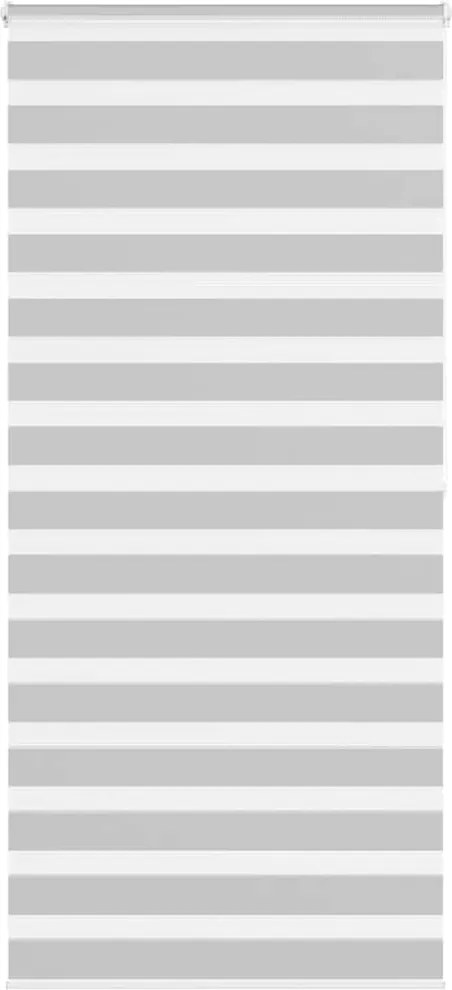 vidaXL Jaluzea tip zebra gri deschis lățime țesătură 100,9cm poliester