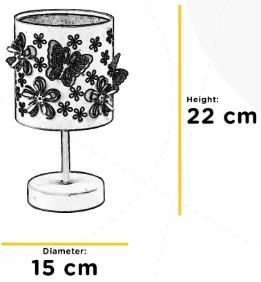 Lampă de masă ONLI TITILLA 1xE14/6W/230V 22 cm mov/alb