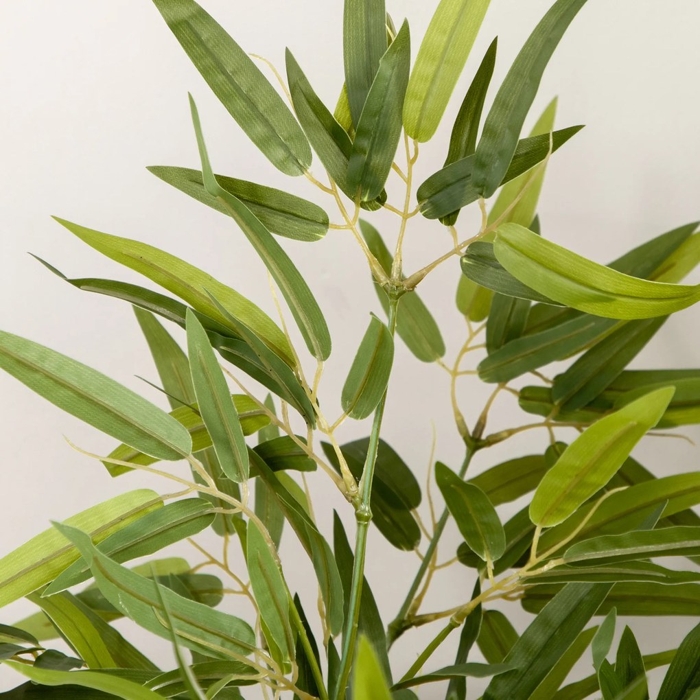 HOMCOM Plantă Artificială de Bambus Înaltă de 90 cm cu 504 Frunze din PEVA și PP Verde cu Ghiveci de Ciment Ø15x12.5 cm | Aosom Romania