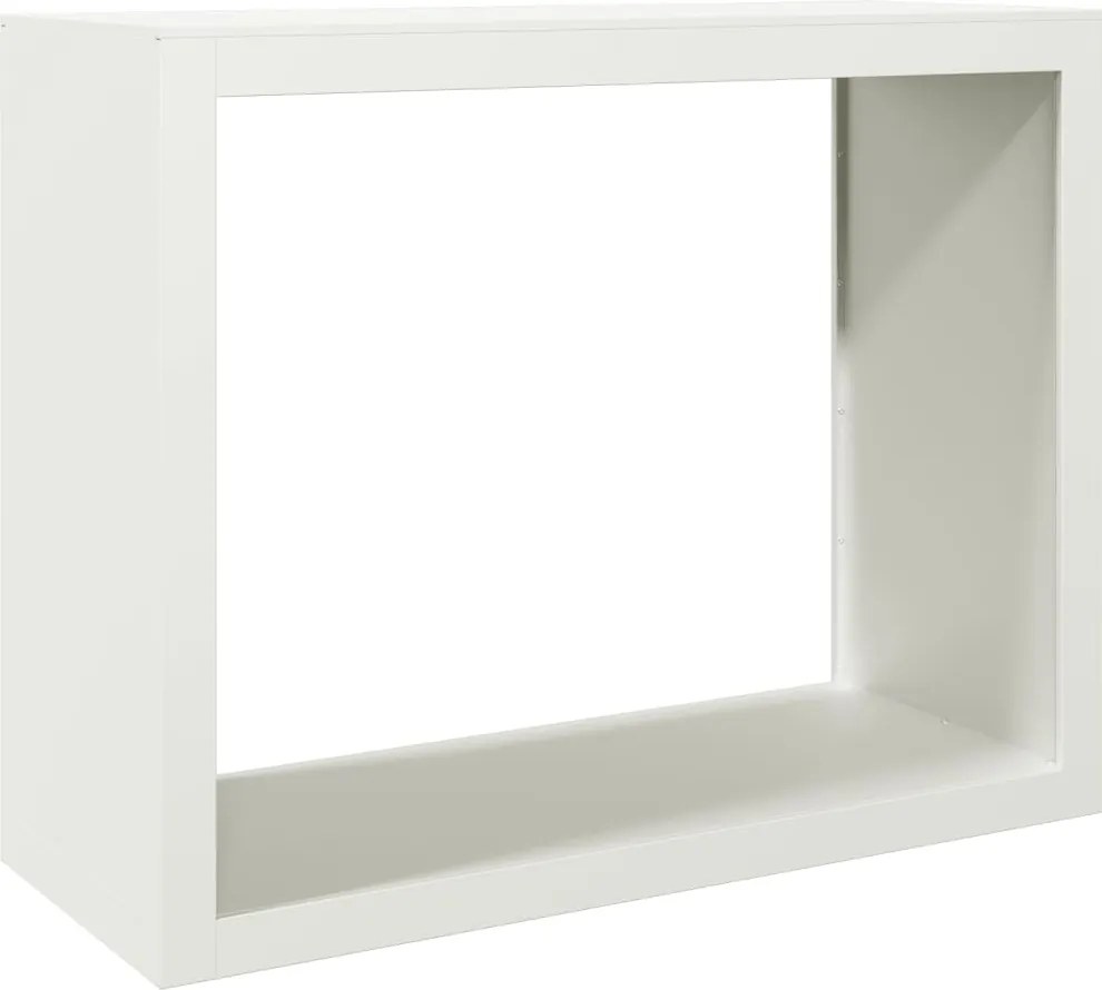 vidaXL Rastel pentru lemne de foc, alb, 100x40x80 cm, oțel