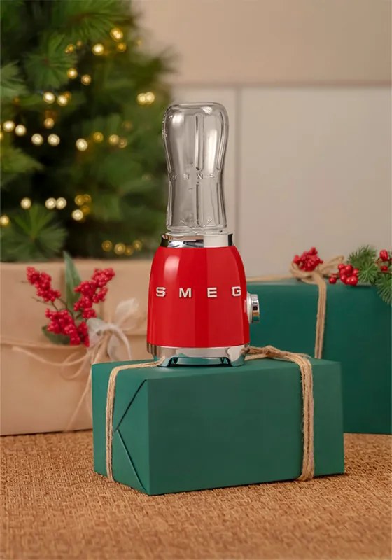 Blender Smeg PBF01RDEU, 300 W, 2 x 600 ml, 20 000–24 000 rpm, Baza antiderapanta,Fara BPA, Otel inoxidabil, Rosu