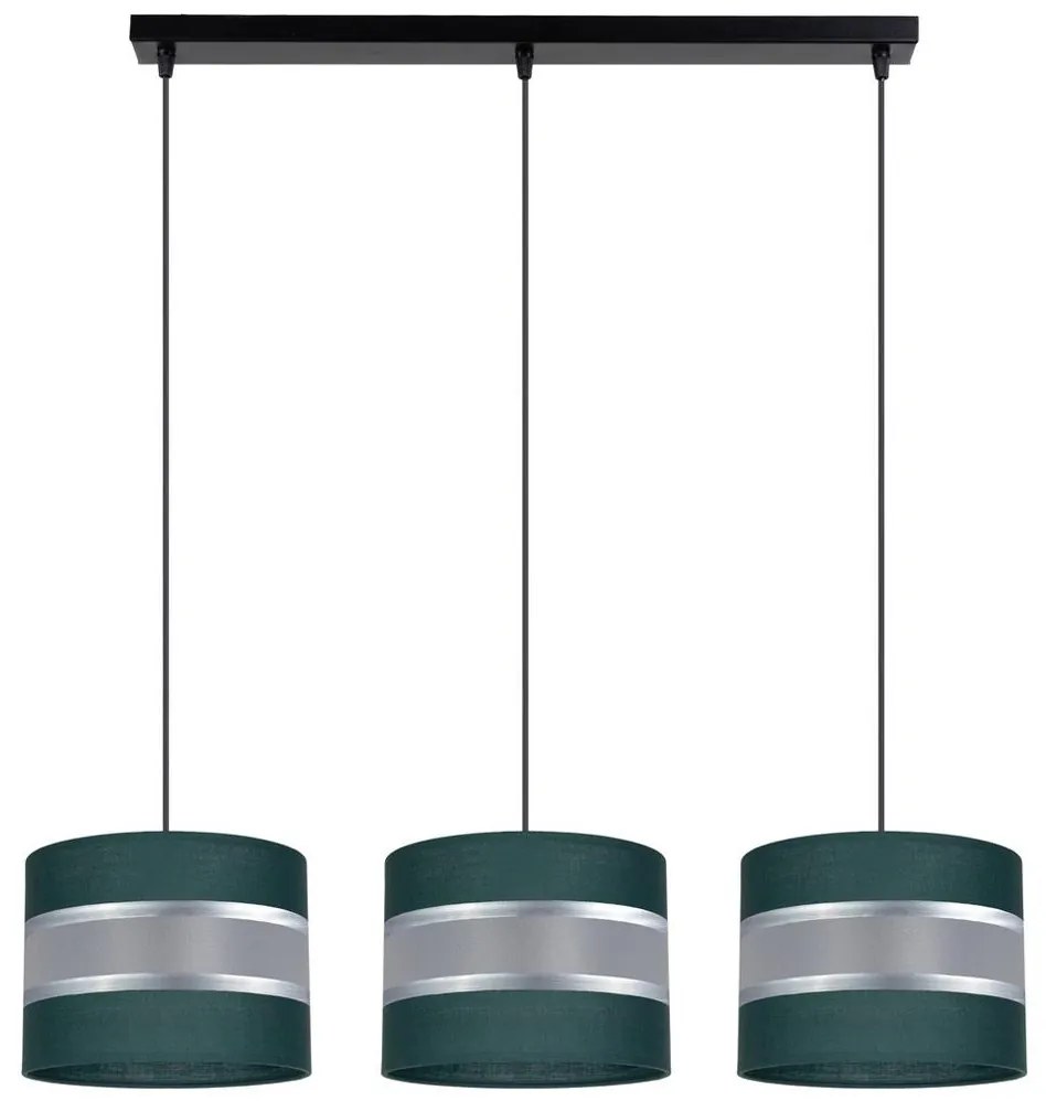 Lustră pe cablu CORAL 3xE27/60W/230V verde