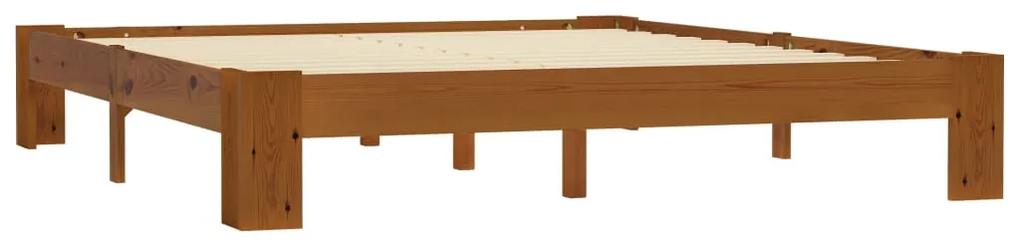 283291 vidaXL Cadru de pat, maro deschis, 180 x 200 cm, lemn masiv de pin