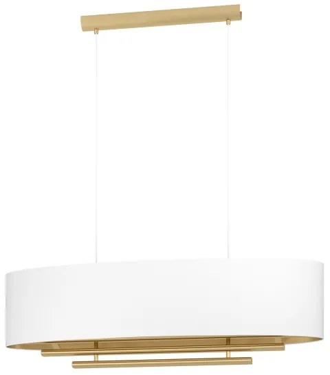 Lustră pe cablu Eglo 390182 PINETARA 4xE27/40W/230V alb/auriu