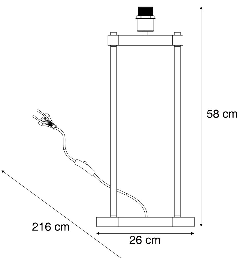 Lampă de masă modernă neagră - Thijmen