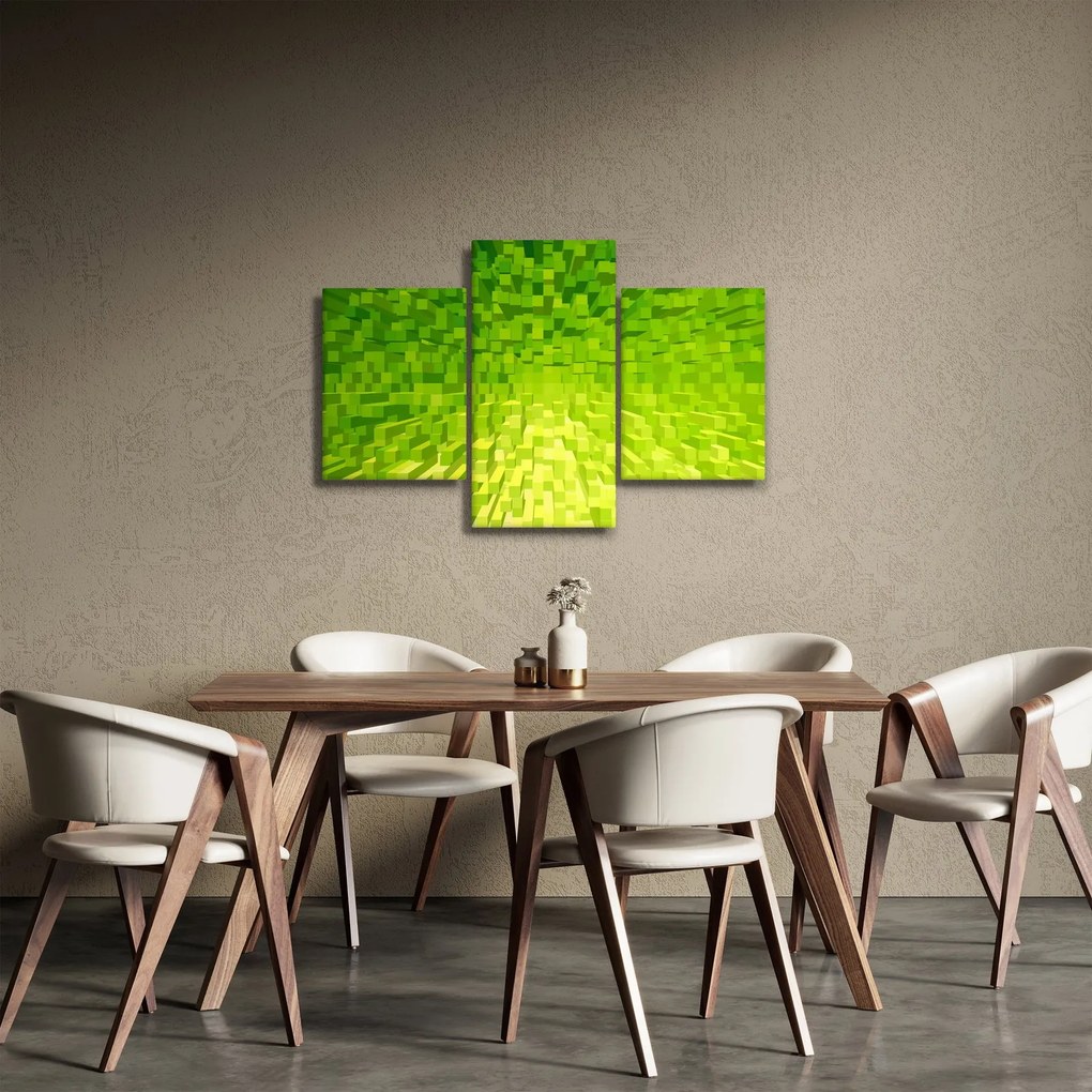 Tabloul cuburilor galbenverzui (90x60 cm)