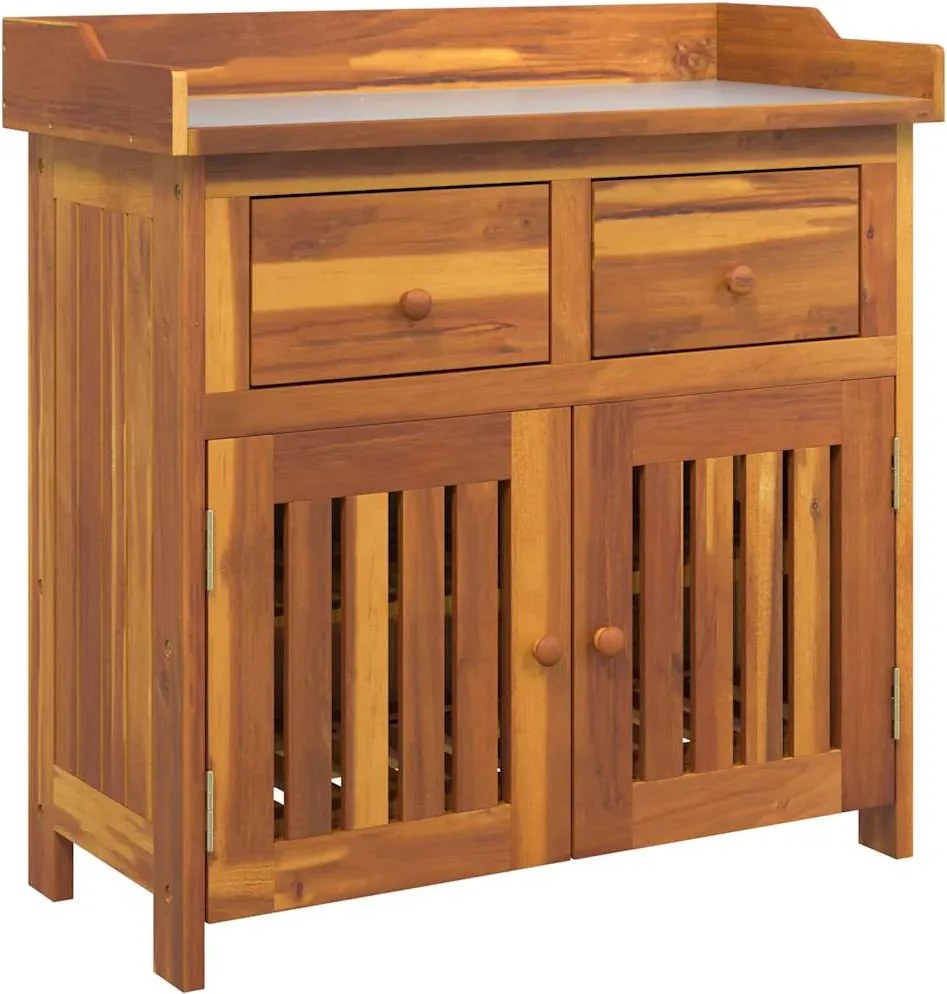 vidaXL Dulap de grădină natural 78 x 36,5 x 78cm Lemn Solid de Acacia