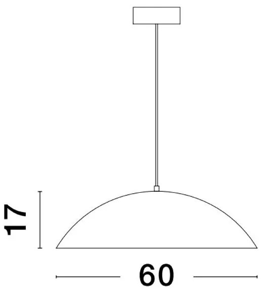 Pendul LED dimabil design modern GLIM alb 60cm
