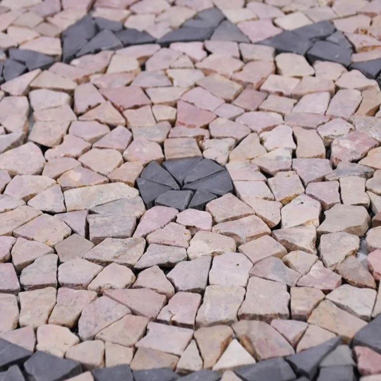 Mozaic din marmură, model soare, 90 x 90 cm