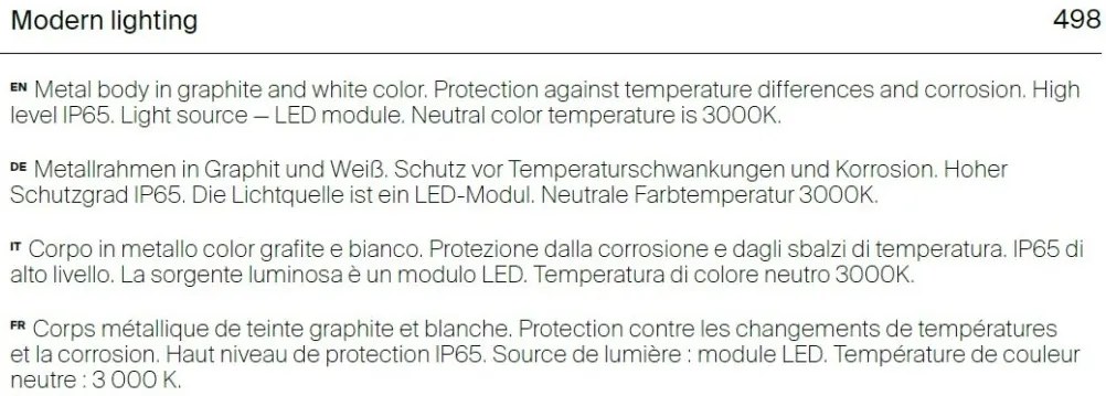 Stalp LED mic pentru iluminat exterior IP65 Harz grafit