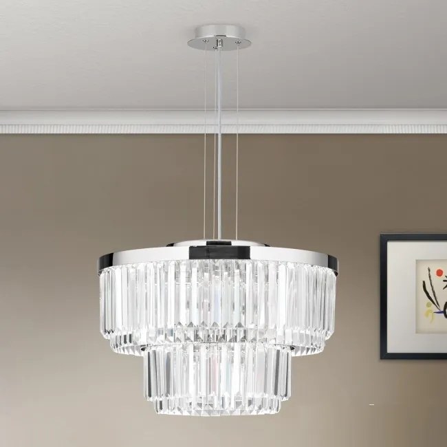 Candelabru, Lustra LED design LUX PRISM, chrome
